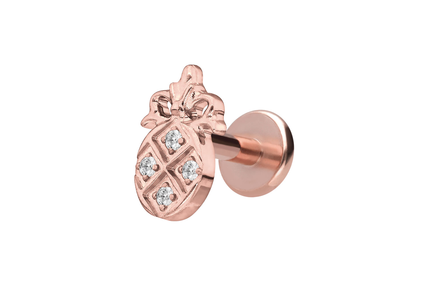 Titan Labret Piercing mit Innengewinde KRISTALLANANAS